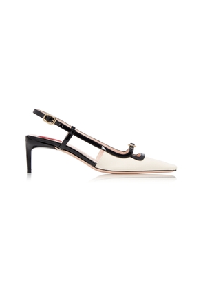 Roger Vivier Mini-Buckle Patent Leather Slingback Pumps - Moda Operandi