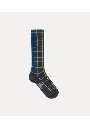 Vivienne Westwood Sock Tartan Blue 6-8 Unisex