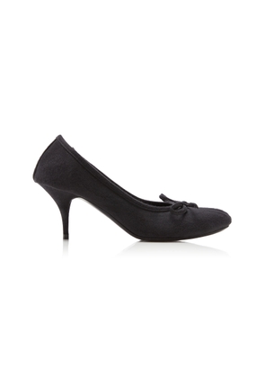 Balenciaga - Leopald Satin Ballet Pumps - Black - IT 39 - Moda Operandi