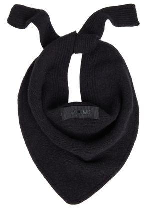 Jacquemus Le Chale Gros Grain Alpaca-blend Scarf - Black - One Size
