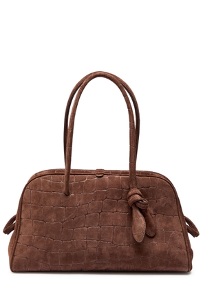 Jacquemus Le Turismo Crocodile-effect Suede Shoulder bag - Dark Brown - One Size