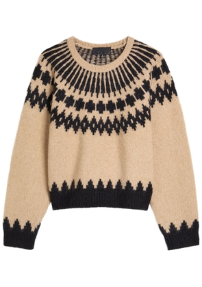 Nili Lotan Alena Fair Isle Multicoloured Alpaca-blend Designer Jumper S - Multicoloured 1 - S (UK8-10 / S)