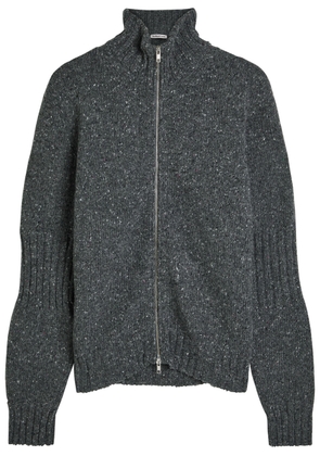 Ymc Nova Wool-blend Cardigan - Dark Grey - XL