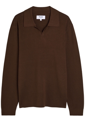 Wax London Carter Cotton-blend Polo Jumper - Brown - L