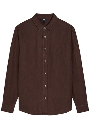 Paige Peters Linen-blend Shirt - Dark Brown - M