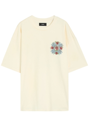 Amiri Out For Trouble Printed Cotton T-shirt - Ivory - S