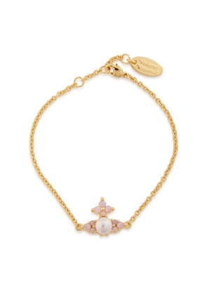 Vivienne Westwood Feodora orb Crystal-embellished Bracelet - Gold - One Size