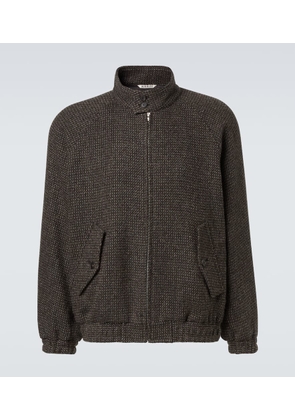 Auralee Wool, alpaca, and silk tweed blouson jacket