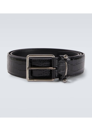 Christian Louboutin Croc-effect leather belt