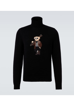 Ralph Lauren Purple Label Embroidered cashmere turtleneck sweater