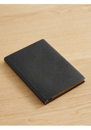 Smythson - Soho Panama Textured-leather Notebook - Black - One size
