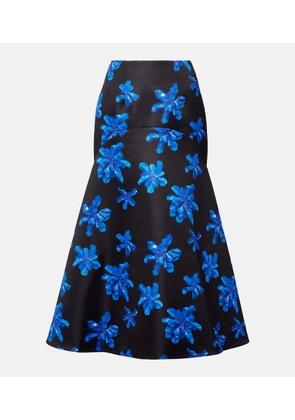 Emilia Wickstead Tamilla floral midi skirt