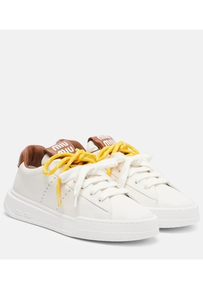 Miu Miu Logo leather sneakers