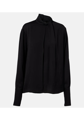 Tom Ford Draped silk satin blouse