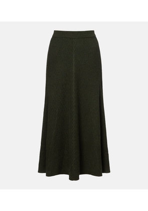 Victoria Beckham Ribbed-knit wool midi skirt