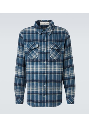God's True Cashmere Fantasia plaid cashmere shirt with emerald