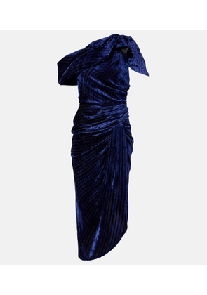 Isabel Marant Cyane one-shoulder velvet midi dress