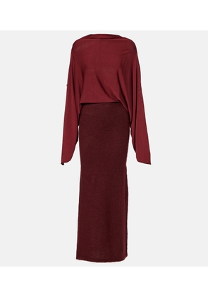 Aya Muse Pine caped maxi dress