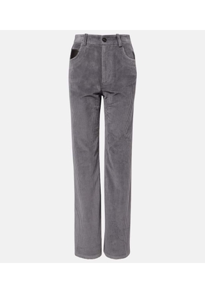 Bottega Veneta High-rise cotton corduroy straight pants