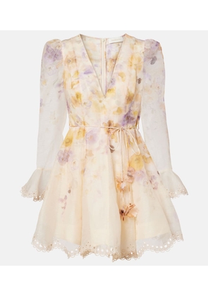 Zimmermann Memento linen and silk minidress