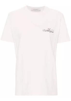 Golden Goose logo-print cotton T-shirt - White