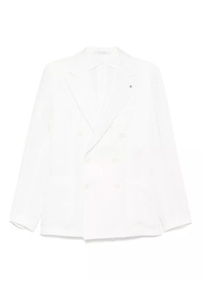 Tagliatore linen blazer - White
