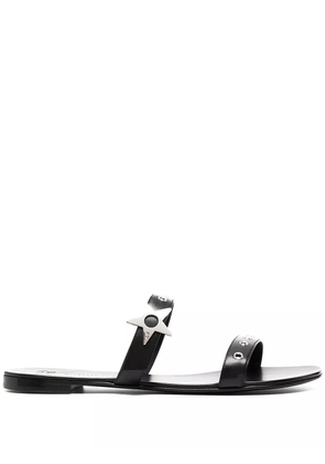 Giuseppe Zanotti star-embellishment flat sandals - Black