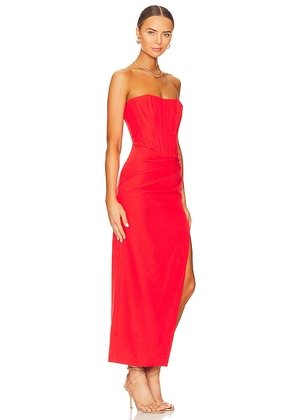 Bardot Saira Midi Dress in Red. Size 12. Also in 6.