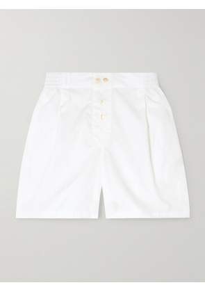 SÉBLINE - Boxer Cotton-poplin Shorts - White - x small,small,medium,large,x large