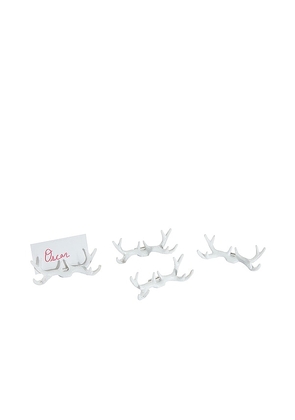 Chefanie Antler Placecard Holders Set in White.