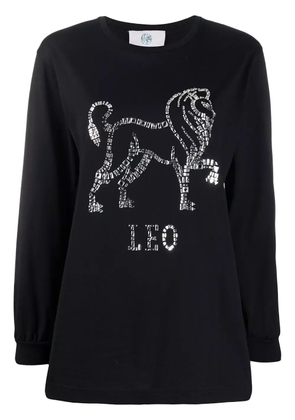 Alberta Ferretti Leo crystal-embellished jumper - Black