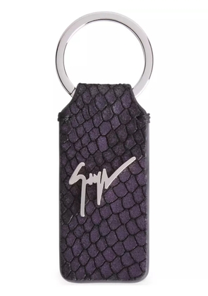 Giuseppe Zanotti Bernaard leather keyring - Grey