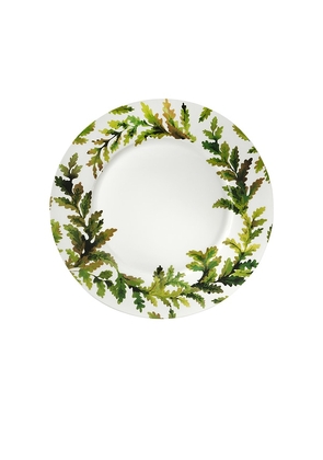 Chefanie Green Leaves Dinner Plate in Beauty: NA.