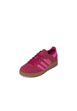 adidas Originals Kids Handball Spezial Sneaker in Burgundy. Size 1. Also in 11, 12.