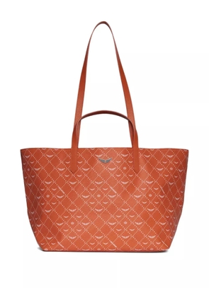 Zadig&Voltaire Z XL printed leather tote bag - Orange