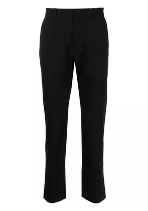 Ports V contrast-trimmed straight trousers - Black