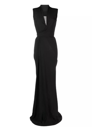 Rick Owens silk-blend draped dress - Black