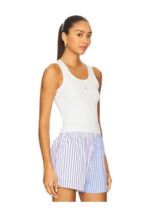 Eleven Eleven Tank Top in White. Size L. Also in M, S, XL, XS.