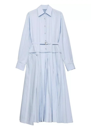 Prada pleated poplin dress - Blue