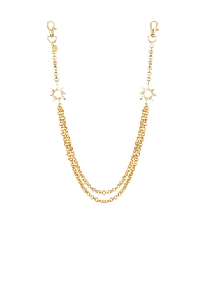 EMMA PILLS X Leslie Amon Aftersun Chain Belt in Metallic Gold.