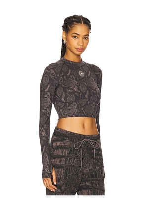adidas by Stella McCartney True Purpose Training Long Sleeve Crop Top in Black. Size S. Also in XS.