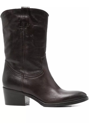 curiositè 50mm calf-leather cowboy boots - Brown