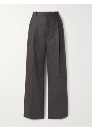 CARVEN - Pleated Wool Straight-leg Pants - Brown - FR 34,FR 36,FR 38,FR 40,FR 42