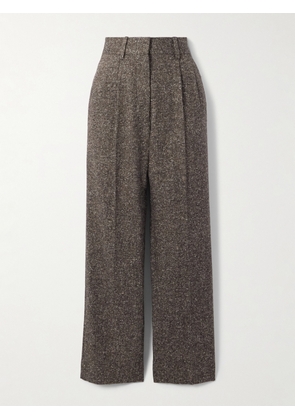 BLAZÉ Milano - Sarissa Fox Pleated Tweed Straight-leg Pants - Gray - 00,1,2,3,4