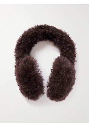Yves Salomon - Wool-trimmed Shearling Earmuffs - Brown - One size