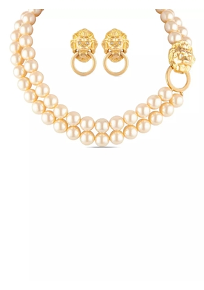 Susan Caplan Vintage 1990s Kenneth Jay Lane pearl set - White