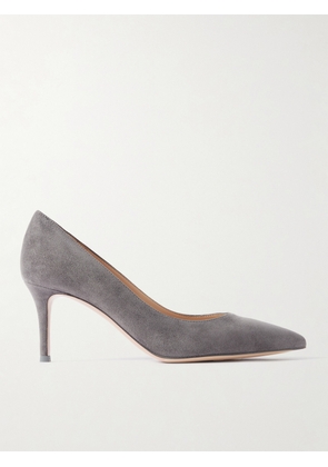 Gianvito Rossi - Gianvito 70 Suede Pumps - Gray - IT36,IT36.5,IT37,IT37.5,IT38,IT38.5,IT39,IT39.5,IT40,IT40.5,IT41,IT41.5,IT42