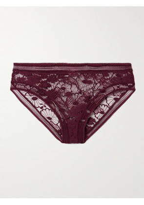Eres - Miellée Leavers Lace Briefs - Burgundy - FR 38,FR 40,FR 42,FR 44,FR 46