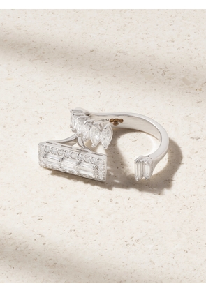 YEPREM - Y-not 18-karat White Gold Diamond Ring - Silver - 7