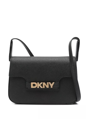 DKNY logo-lettering cross body bag - Black